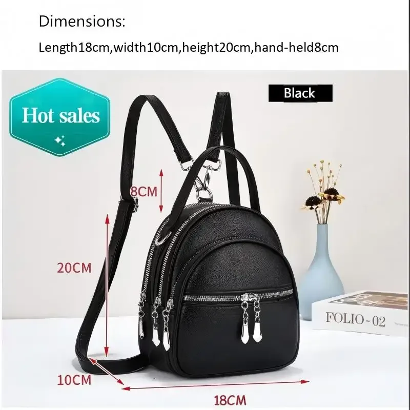 sac à dos multifonctionnel de haute qualité pour femmes, un nouveau mini sac à main de couleur unie, au style scolaire décontracté