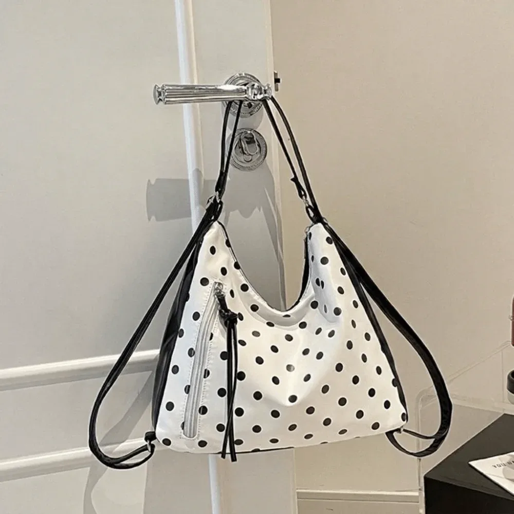 sac à bandoulière en cuir pu à pois, grande capacité, léger, sac fourre-tout, sac sous le bras, sac à dos, sac seau, cadeau pour femme