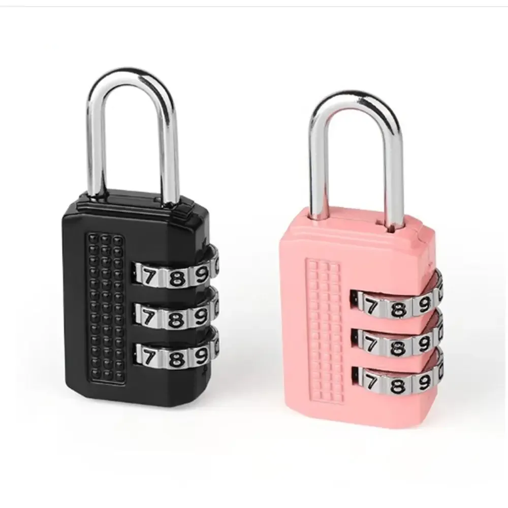 mini cadenas multifonctionnel à combinaison à 3 chiffres, couleur unie, antivol, en alliage, pour sac à main