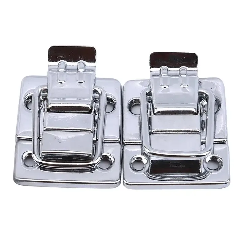 lot de 4/10 attaches à bascule en acier inoxydable chromé pour coffre, boîte, valise, boîte à outils, accessoire de remplacement