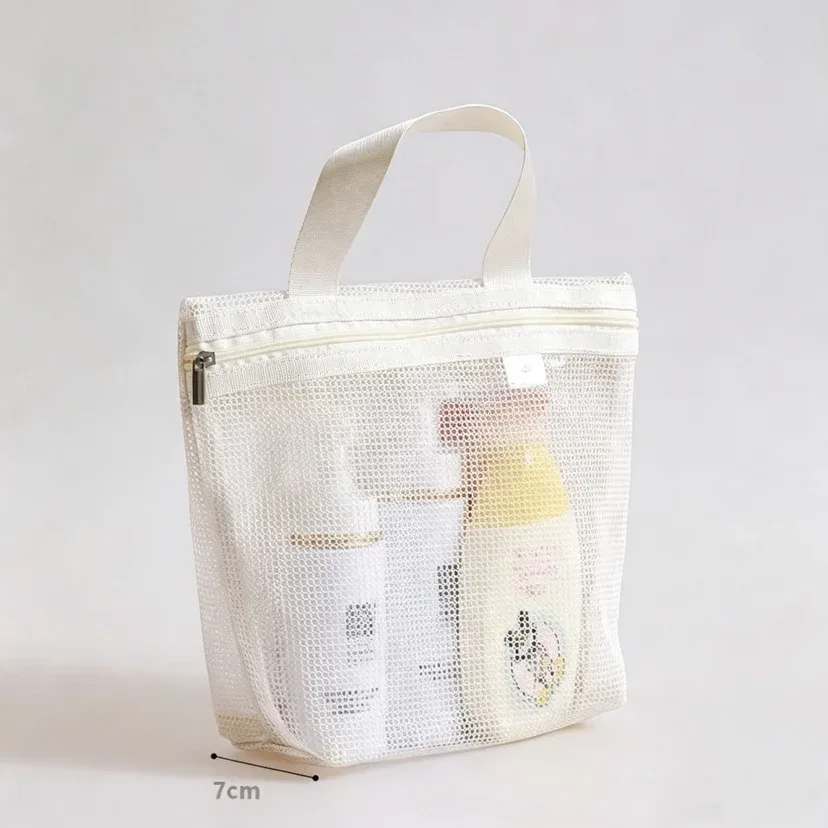 sacs de rangement en maille pour maquillage et articles de toilette, sacs à main portables de voyage, organisateur suspendu pour outils de lavage corporel et de douche