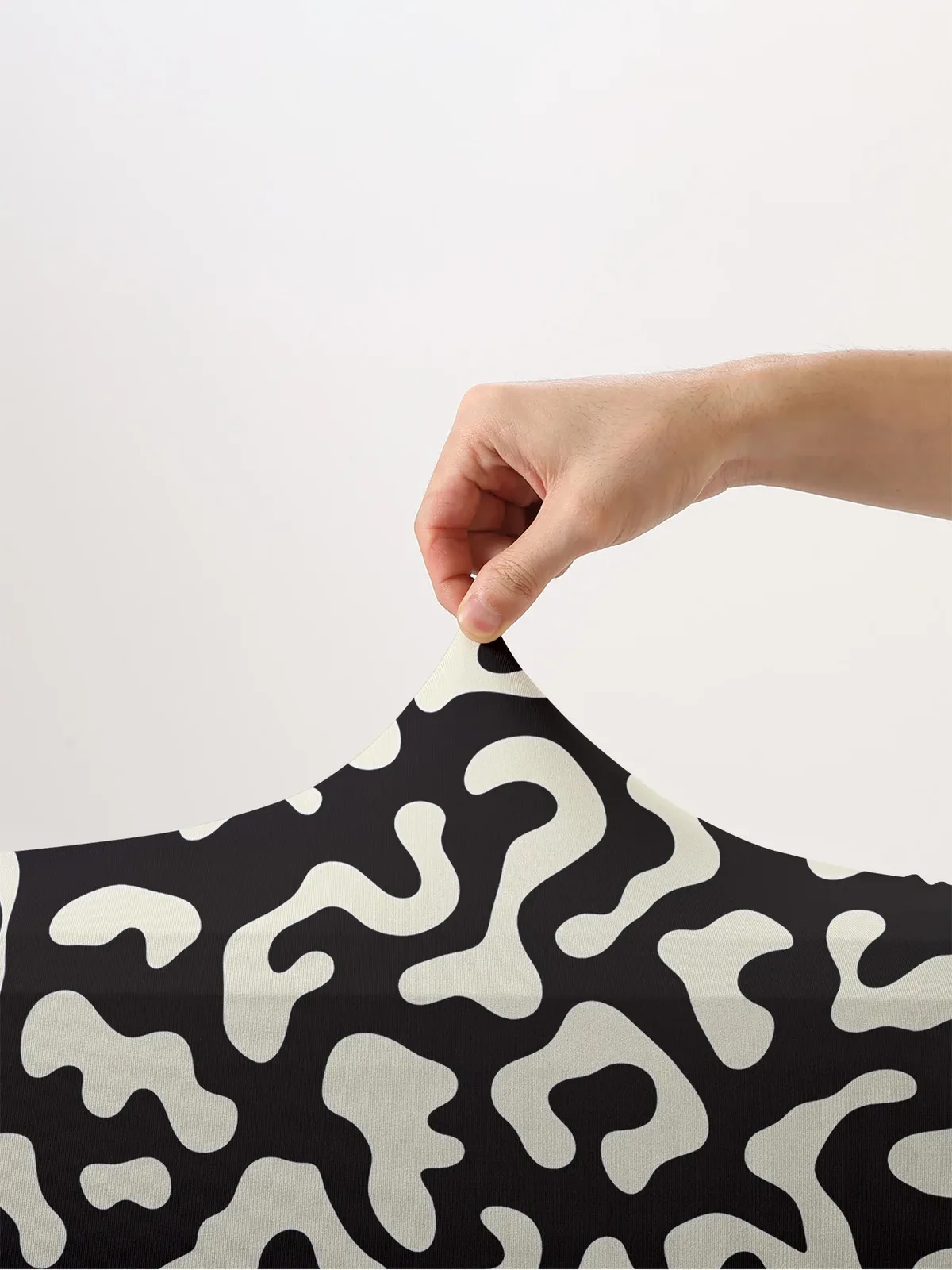 housse de bagage camouflage irrégulière noir et blanc, adaptée aux bagages de 18 à 32 pouces, gant de protection pour poignée de bagage, accessoire de voyage