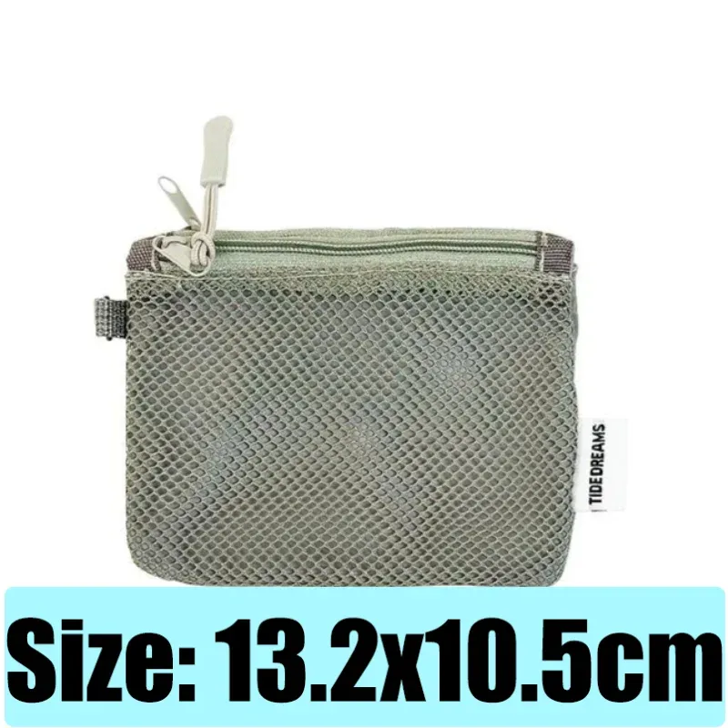 sac de rangement en maille respirante à double couche, pochette à fermeture éclair portable pour cosmétiques et maquillage, organisateur de toilette de voyage, pochette de rangement pour papeterie