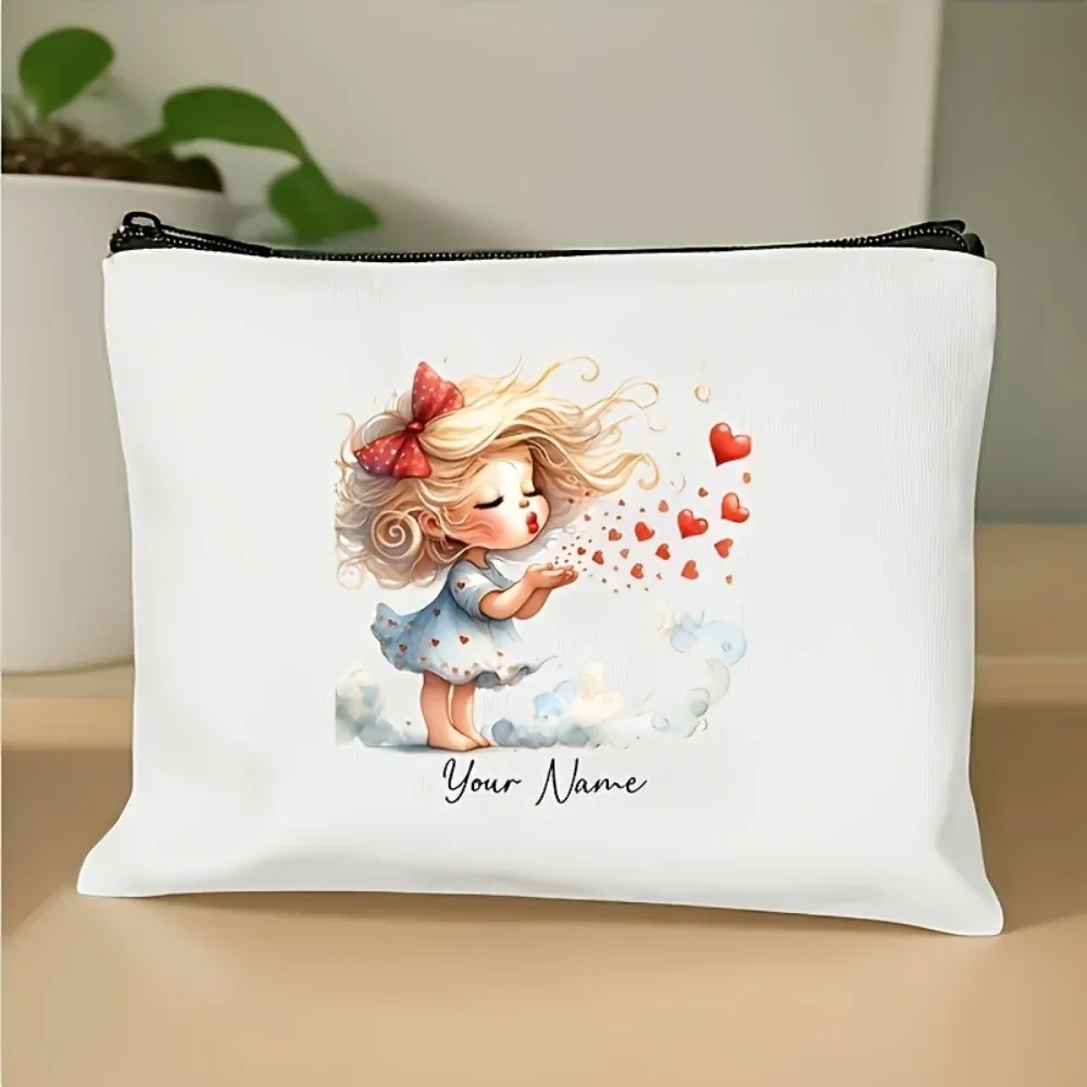 pochette cosmétique personnalisée avec nom, sac de voyage grande capacité, cadeau idéal pour la fête des mères et la remise des diplômes
