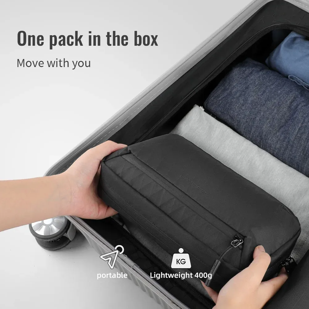 hcankcan sac à bandoulière pour homme, sac léger à bandoulière, plusieurs poches, sac de voyage en tissu x-pac imperméable, sac de rangement portable