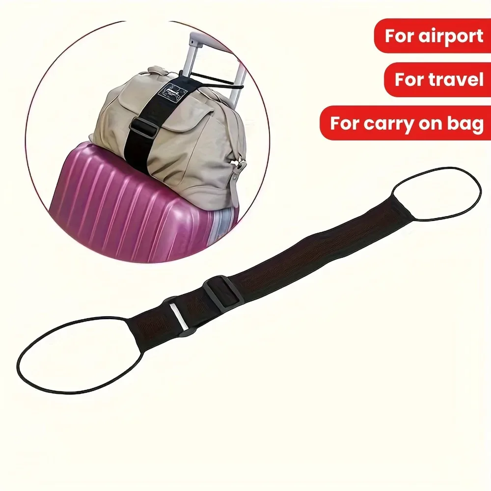 ceinture bagage polyester noir anneaux métalliques ajustable anti chute voyage polyvalente transport sac main vestes