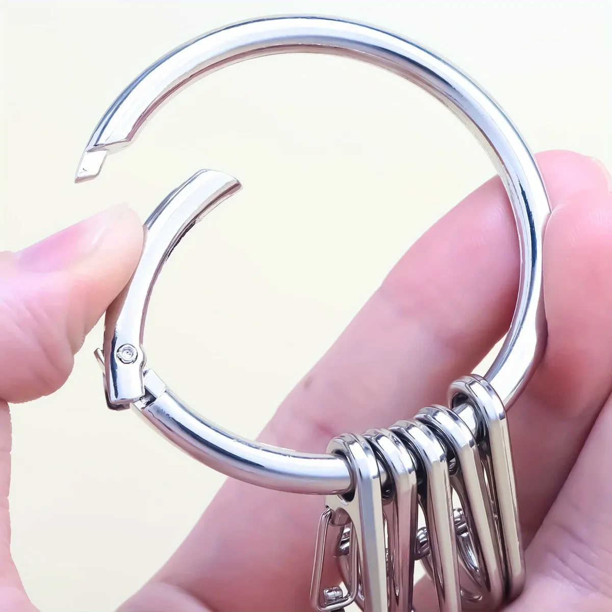 porte-clés à ressort à dégagement rapide avec 5 porte-clés, organisateur de porte-clés de voiture et de maison pour hommes et femmes