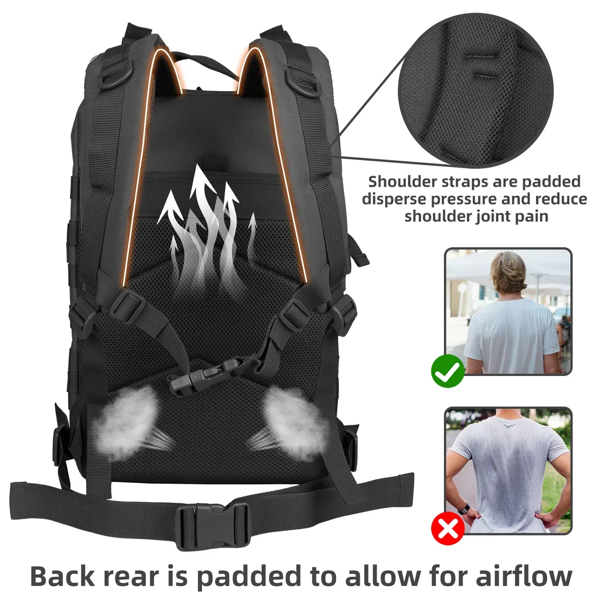 sac à dos de voyage 50l/32l, sac à dos de mode pour femmes et hommes, sac à dos multifonctionnel pour la randonnée, l'escalade et le camping.