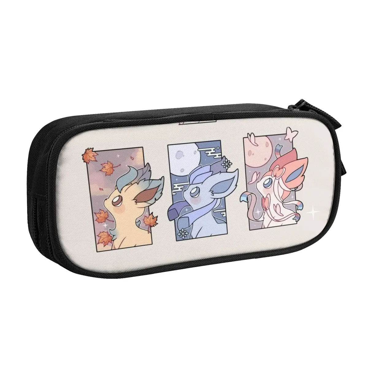 sacs personnalisés de grande capacité pour enfants, trousse à crayons eeveelution pour garçons et filles
