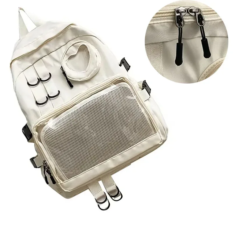 nouveau style de collage kawaii sac d'école sac à dos transparent adolescente itabag amour coeur jk femmes sac à dos pochette d'ordinateur