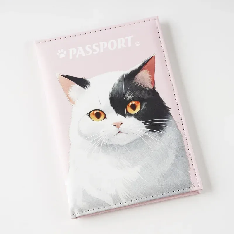 porte-passeport imprimé chien chat mignon, portefeuille de voyage, couverture de passeport, portefeuille de passeport, porte-carte d'identité, accessoires de voyage