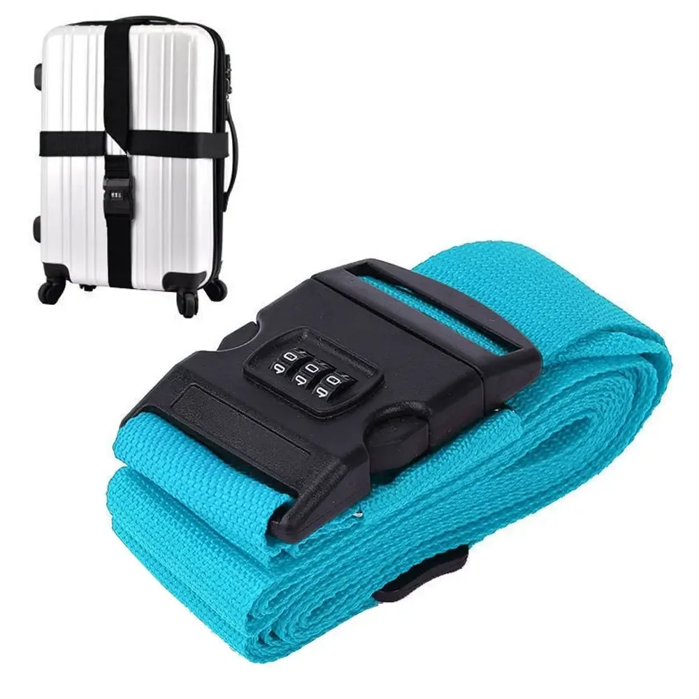 sangle de bagage de voyage réglable avec verrouillage par mot de passe, ceinture d'emballage, verrouillage sécurisé des bagages, antivol, ceinture de faisceau de bagages