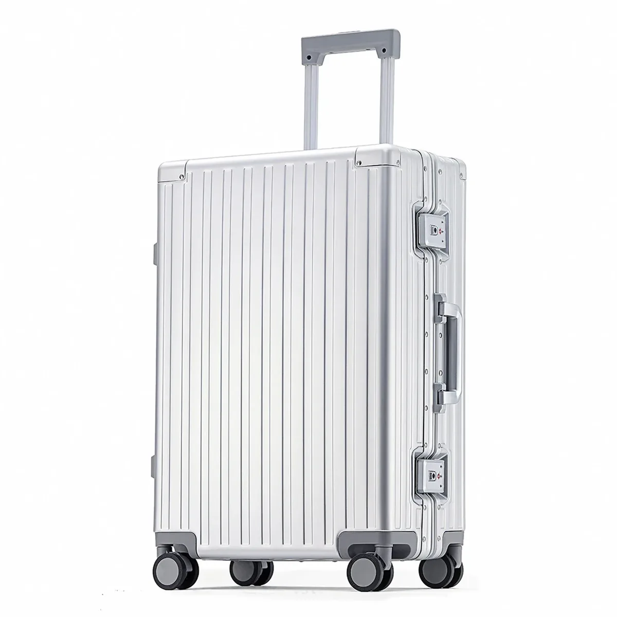 valise trolley 100 % aluminium, bagage de voyage de luxe, roues universelles, tsa, pour hommes et femmes, bagage léger, bagage cabine.