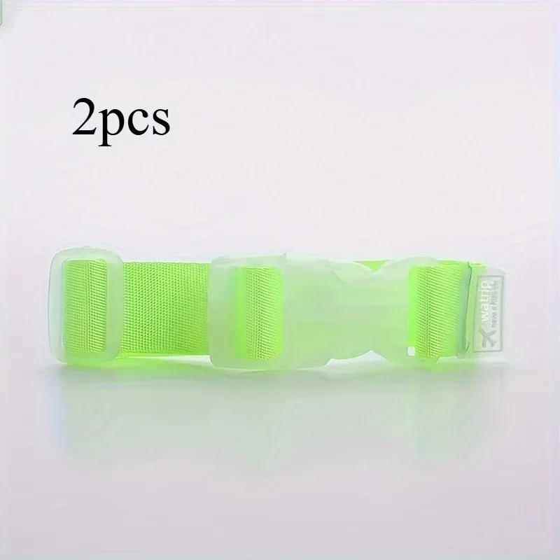sangle de bagage en nylon colorée, 2 pièces, ceinture de valise de voyage réglable avec boucle de déverrouillage, facile à transporter, pratique pour la voiture