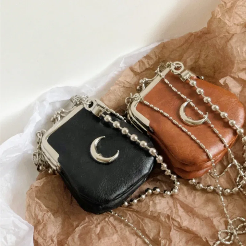 Croissant Design-Mini sac à main trois en un pour femmes, sac à bandoulière, pochette portefeuille, mode pour dames
