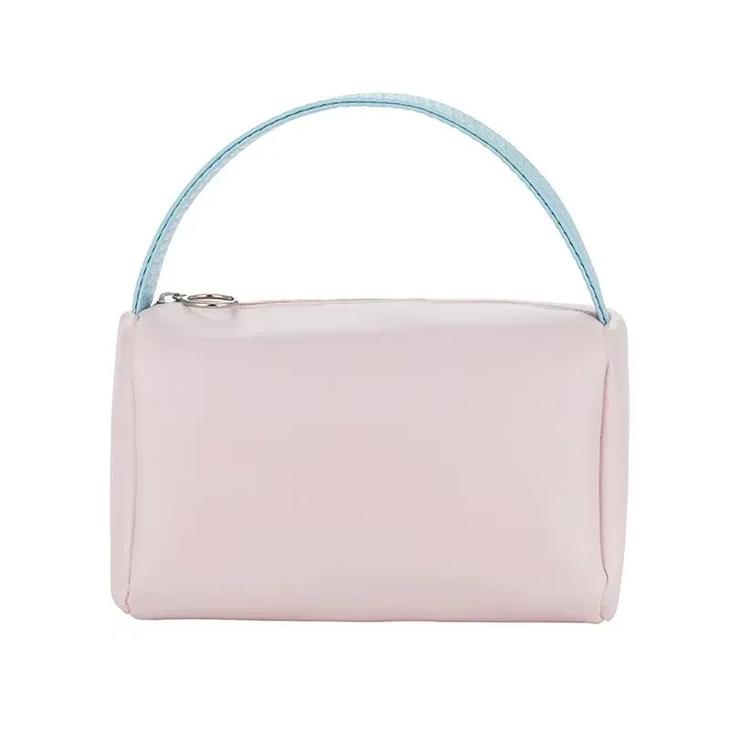 trousse de maquillage portable pour femmes, grande capacité, organisateur de maquillage de voyage, en cuir synthétique imperméable, trousse de toilette, sac de rangement à main.