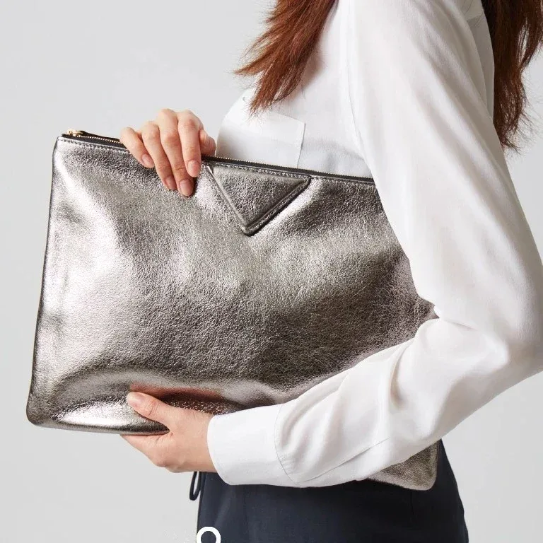 sacs à main de luxe pour femmes, pochettes de créateur, sacs enveloppe en cuir pu, porte-documents a4, portefeuille, couleur argent, nouvelle collection 2026