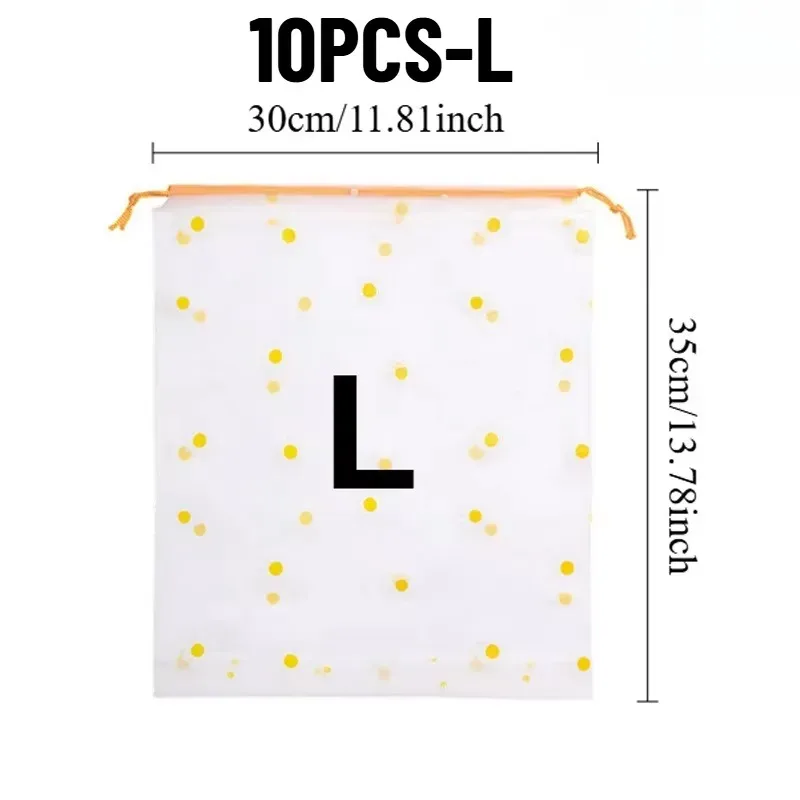 sac en plastique imprimé marguerite, blanc transparent, pliable, sac de voyage imprimé marguerite, adapté au rangement des serviettes, fournitures de voyage, 5/10 pièces