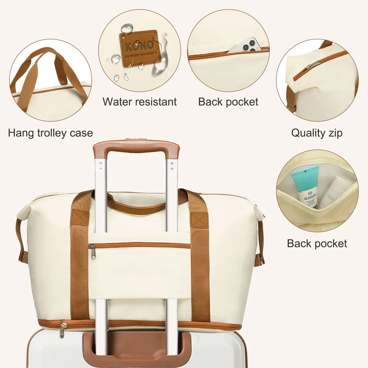 valise rigide légère kono en abs+pc avec 4 roues jumelées et serrure tsa (ensemble de 2/4/6 pièces)