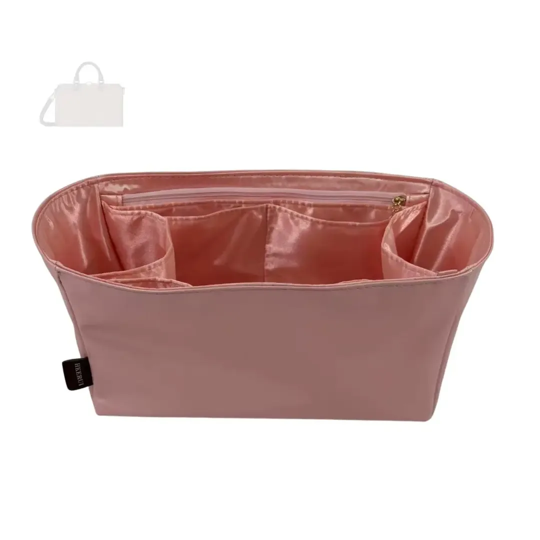organisateur compatible avec les sacs speedy, 20, 25, 30, 35, 40, insert pour sac à main, doublure en soie, cuir vegan imperméable avec poche zippée
