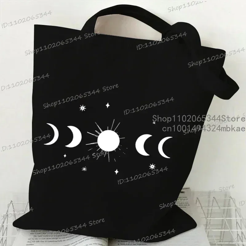 floral lune femmes shopping fourre-tout sacs toile grande capacité étudiant décontracté plante style sac à bandoulière fleur sauvage femmes sacs à main