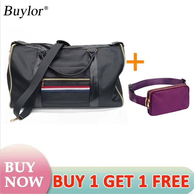 sac voyage polyester rose marron pliable extensible femelle polyvalent grande capacité résistant eau hand bagage fitness voyage suit storage