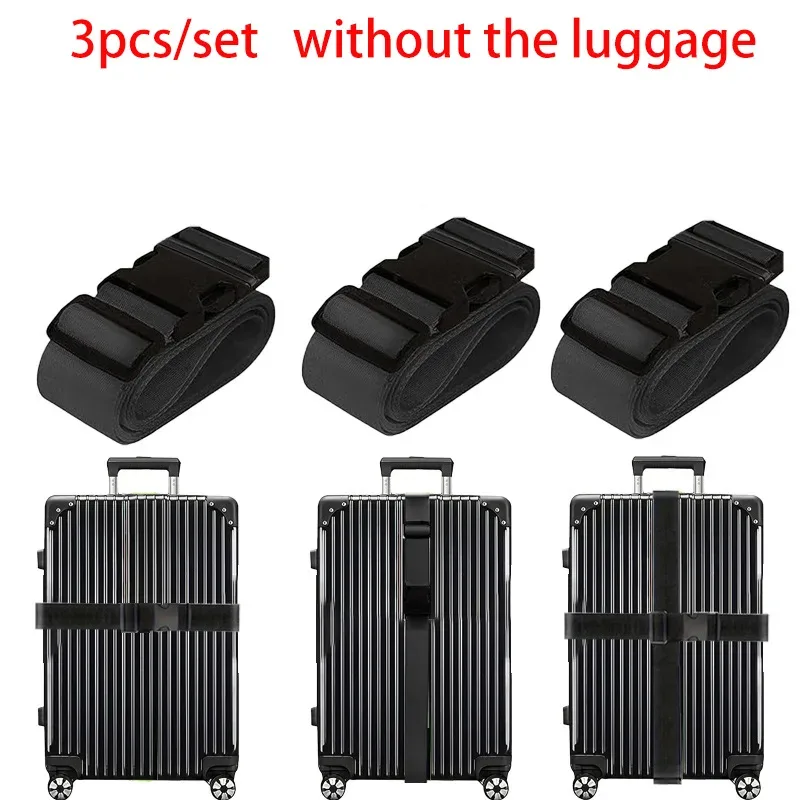 ensemble de sangles à boucle monobloc, sangle d'emballage en nylon résistante à l'usure, sangle de bagage anti-ouverture, étiquette d'identification pour compagnies aériennes, accessoires de bagage pour voyages et déplacements professionnels, adaptés aux voyageurs / étudiants / professionnels en déplacement, accessoires anti-ouverture pour bagages à main.
