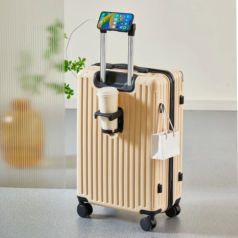 valise abs ligne dorée motif brillant bleu noir beige marron roulette toupie voyage grande capacité