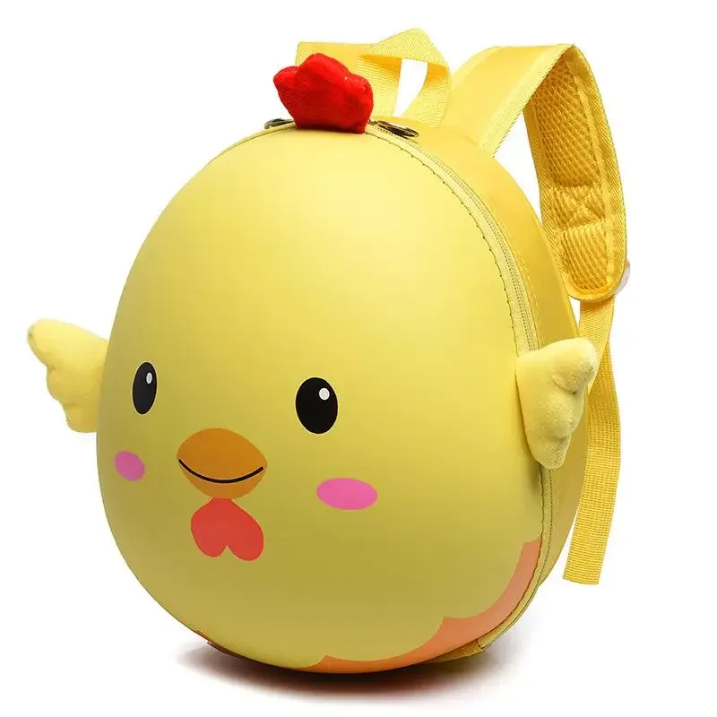 sac à dos pour enfants en forme de poulet de dessin animé, résistant à l'eau, à bretelles réglables, durable pour les enfants d'âge préscolaire, pour les trajets quotidiens à l'école