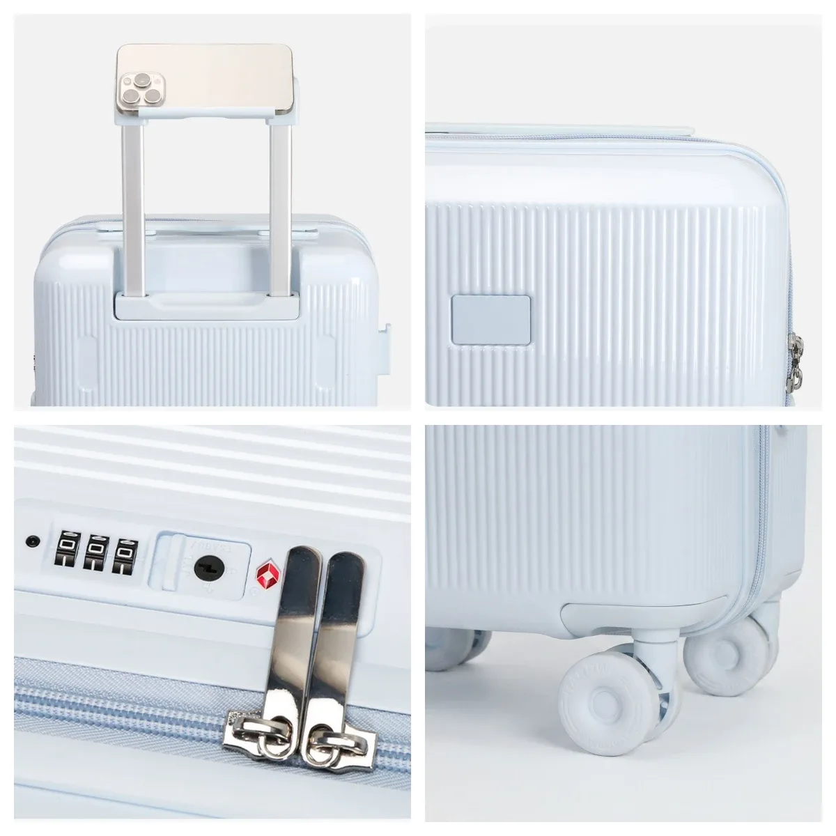 nouvelle valise à roulettes tendance 2026 grande capacité coque rigide en pc avec serrure tsa pour étudiant 20/24/26/28 pouces