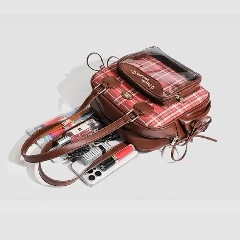 y2k nouveau japonais harajuku ita sac grande capacité sac à bandoulière mignon fille sac transparent bricolage badge affichage mode sacs à bandoulière