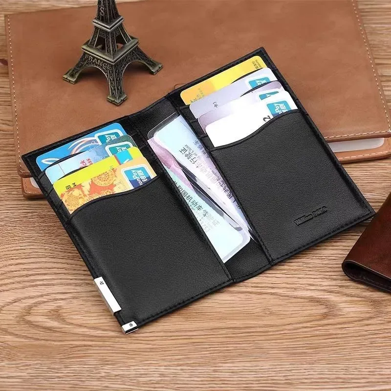 nouveau porte-cartes fin pour homme, en métal, multi-emplacements pour cartes d'identité, cartes de crédit, permis de conduire, organisateur ultra-fin, portable, de qualité supérieure