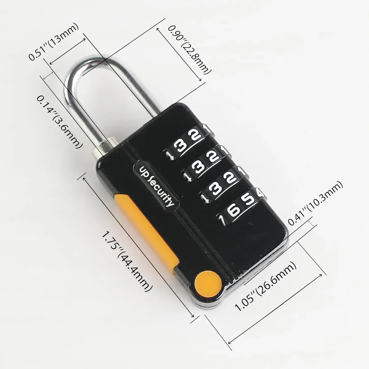 cadenas combiné numérique métallique noir orange voyage sacoche sport école armure compact elégant tsa