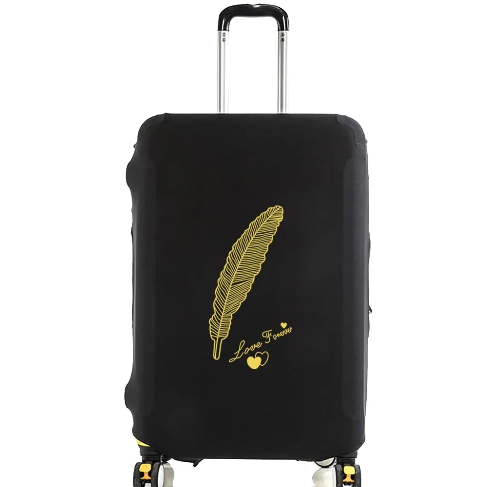 juste de bagage unisexe avec motif de série d'images blanches, sacs à poussière élastiques, valise à roulettes, étui à la mode, accessoires de voyage, 18 "-28"