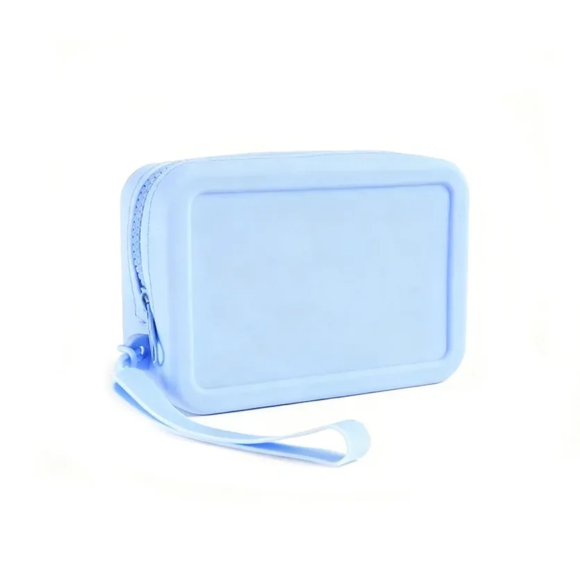 pochette cosmétique en silicone souple, résistante à l'usure, facile à nettoyer, organiseur portable pour maquillage et articles de toilette, idéal pour les voyages quotidiens, cadeau pour les femmes et les amateurs de voyage