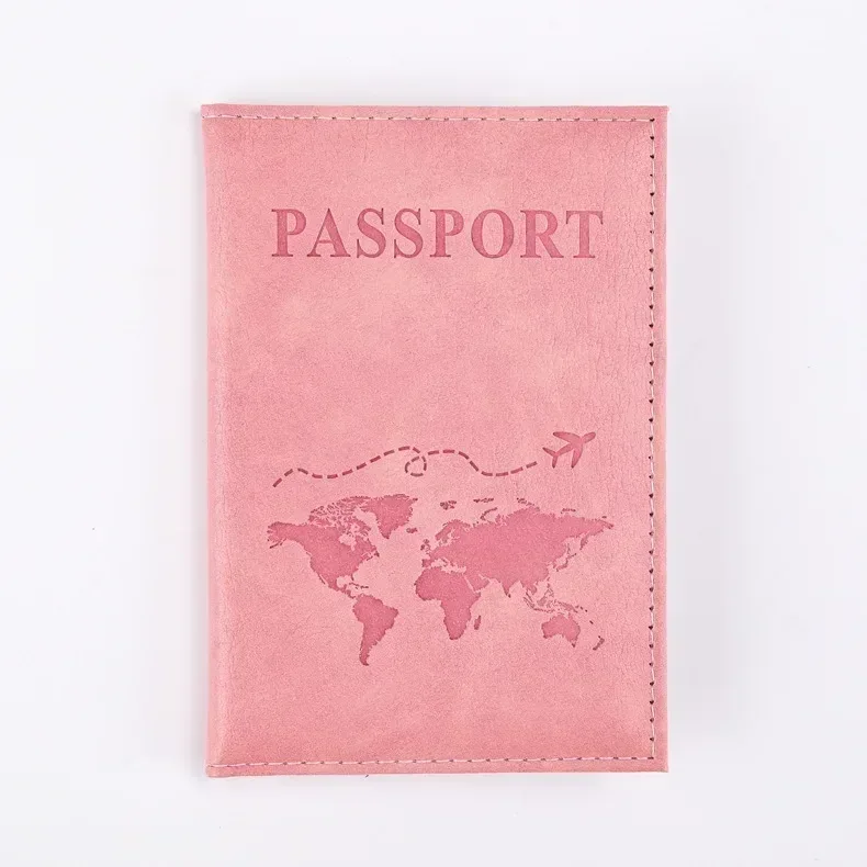 couvertures de passeport pour femmes et hommes, porte-passeport avec lettres imprimées, clips pour billets de vol, porte-carte de crédit bancaire, organisateur de voyage pour passeport