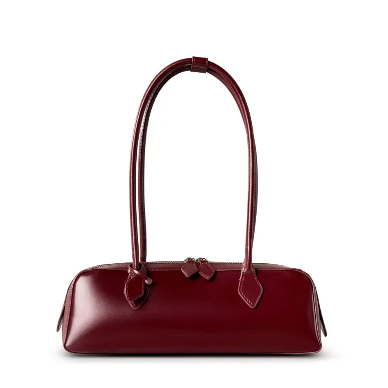 sac en cuir véritable pour femme 2026, sac de luxe coréen vintage, sac à bandoulière long, sacs à main, sac sous le bras pour femme, sac de shopping