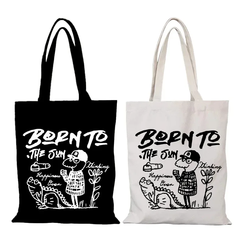 eco sac caractère mignon loisirs homme sac fourre-tout sacs en tissu nouveaux sacs à main femmes sac à main shopper shopping plage toile épaule dame