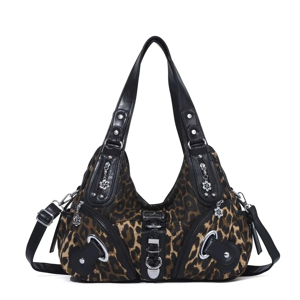 sacs à main pour femmes, grand sac à bandoulière pour femmes, sac à main à imprimé léopard, sac à main tendance, sac à bandoulière de type « dumpling », sac cabas, sac à main de style « hobo ».