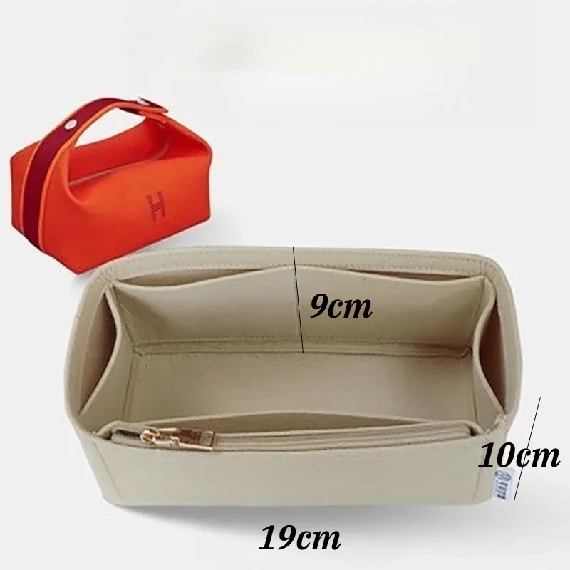 organisateur en feutre épaissi et robuste, avec plusieurs compartiments et fermeture éclair, pochette de rangement pliable pour sac à lunch et sac fourre-tout
