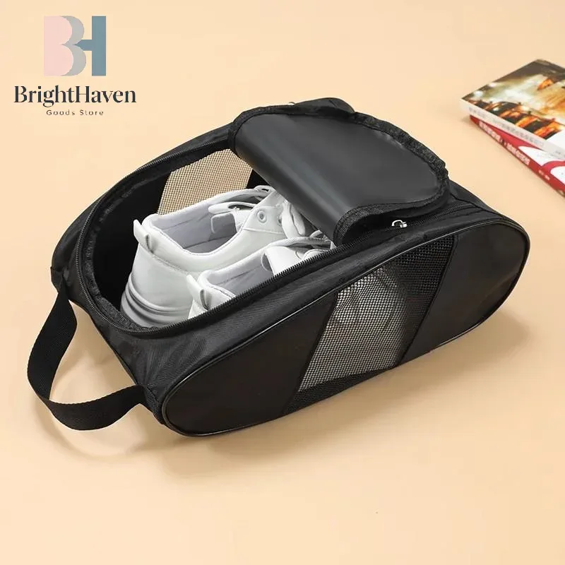 sac à chaussures de sport d'extérieur en maille respirante, sac à chaussures de basketball imperméable, sac de rangement portable pour chaussures de voyage, compartiments anti-poussière