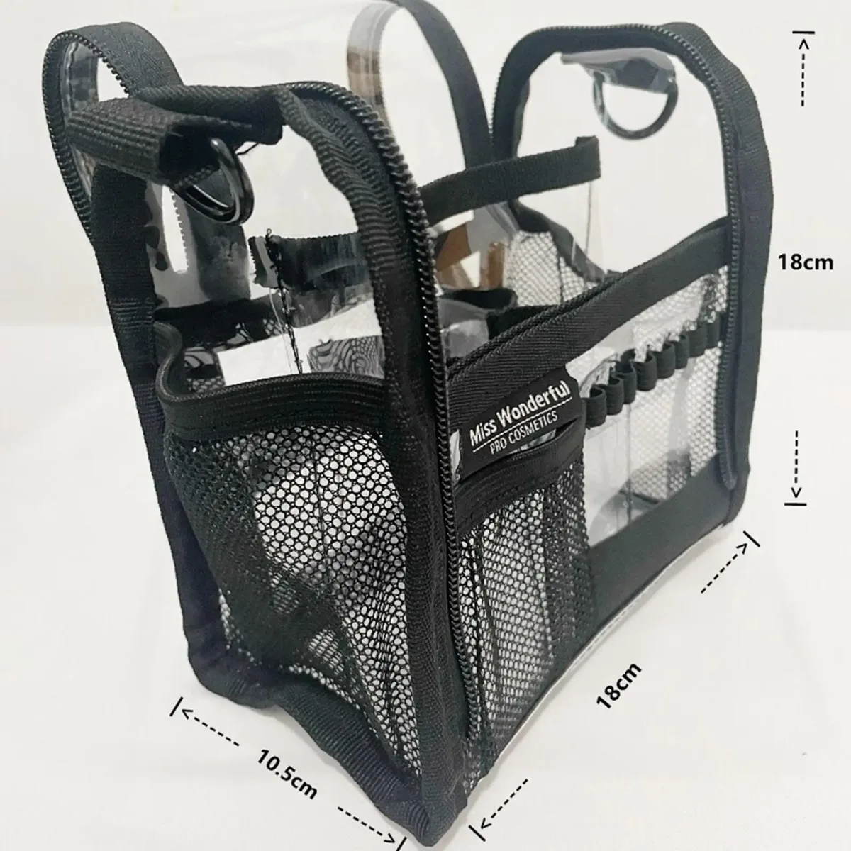 grande trousse de toilette transparente, trousse de maquillage professionnelle, trousse cosmétique de voyage, trousse de maqueteurs pour hooffice home