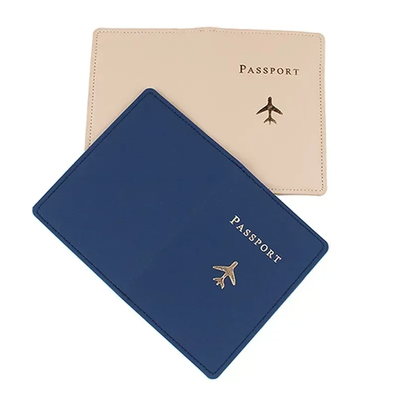 étui de couverture de passeport monochrome pour hommes et femmes, étiquette de bagage, porte-cartes de voyage, étui portefeuille, accessoires de voyage, mode