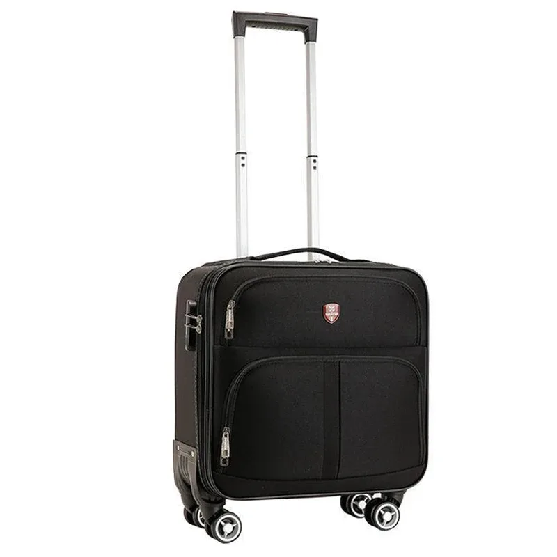 16 18 pouces oxford tissu bagages petite valise légère mot de passe embarquement valise de voyage roue universelle mini boîte en cuir, maleta viaje cabina