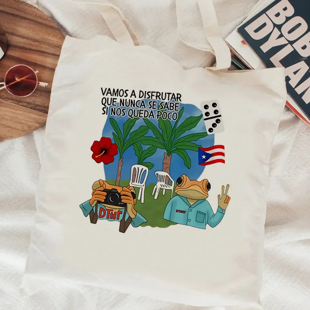 sac fourre-tout pliable bad bunny, sacs en tissu, sac de shopping, sac fourre-tout pour femme