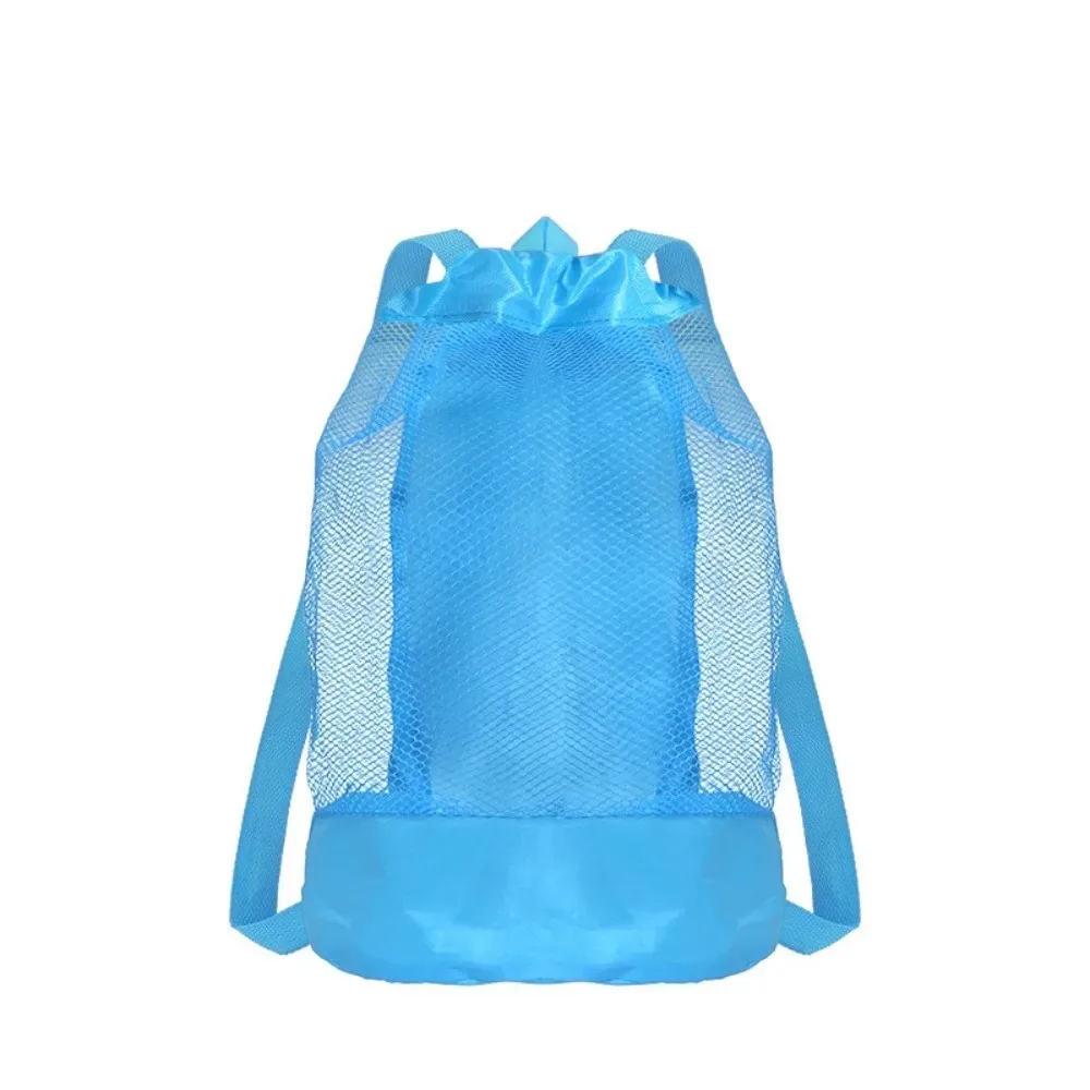 sac à dos de plage résistant au sable, fermeture à cordon extra-large, sacs de rangement de plage, sangles réglables, sacs à dos en filet de voyage