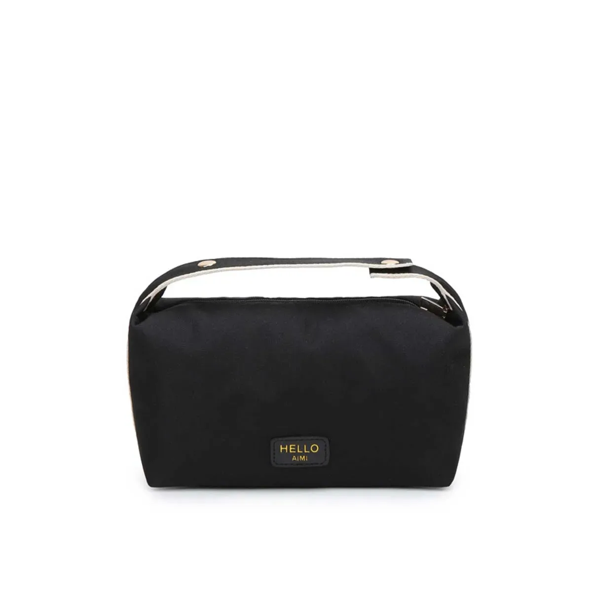 nouveau sac de toilette en toile haut de gamme, sac de maquillage de voyage portable de grande capacité, sac de rangement de cosmétiques bloquant les couleurs avec lettres