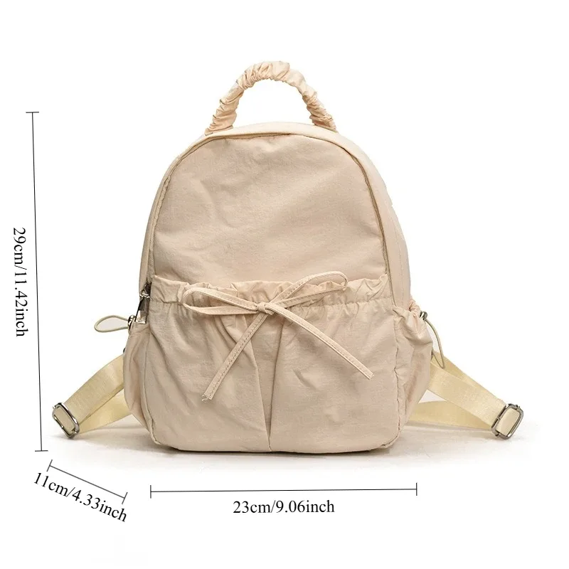 nom brodé personnalisé simple polyvalent cordon arc sac à dos grande capacité sac à dos voyage scolaire pour cadeaux sac à dos