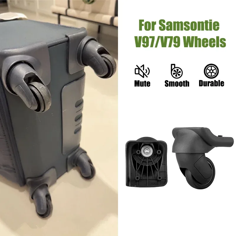 pièces de rechange pour valise samsontie v97/v79, roues universelles, réparation d'accessoires de bagages, muet, lisse et durable