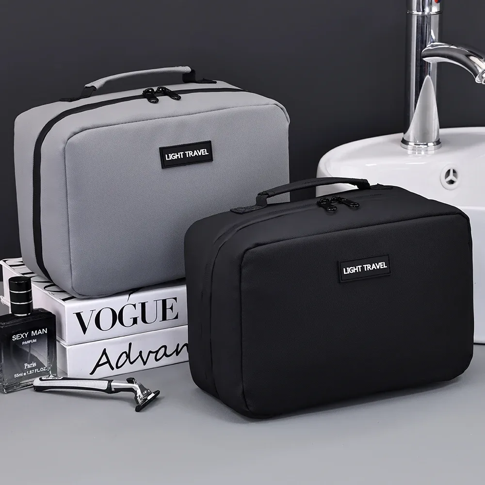 trousse de toilette suspendue imperméable grande capacité, sac de voyage cosmétique pour hommes et femmes, pochette pour articles de toilette et rasage